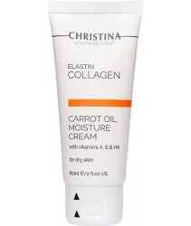 Зволожувальний крем для сухої шкіри Christina Elastin Collagen Carrot Cream with Vitamins A E & HA 60 мл