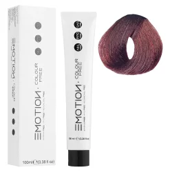 5/66 Стойкая безаммиачная крем-краска для волос KROM Emotion Colour Free - Светло-коричневый глубокий красный, 100 мл