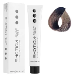 4/17 Стойкая безаммиачная крем-краска для волос KROM Emotion Colour Free - Коричневый пепельно-коричневый, 100 мл