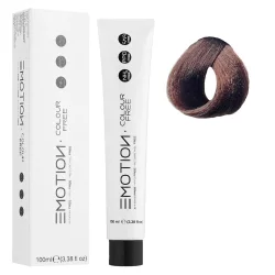 5/35 Стойкая безаммиачная крем-краска для волос KROM Emotion Colour Free - Светло-коричневый золотисто-махагоновый, 100 мл