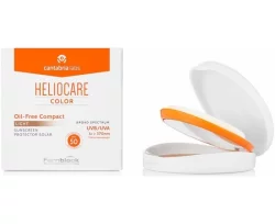 Крем-пудра компактна Cantabria Labs Heliocare Color Compact Oil-Free на водній основі з SPF 50 для жирної и комбінованої шкіри (тон темний)