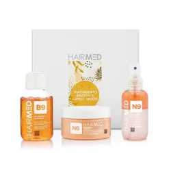 Дорожній набір HAIRMED kit Trattamento Idratante capelli secchi Travel Size “Зволоження волосся” Шампунь B9 100мл + Маска N6 100мл + Серум N9 100мл