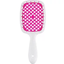 Щітка біла з фуксією Janeke Small Superbrush Standart