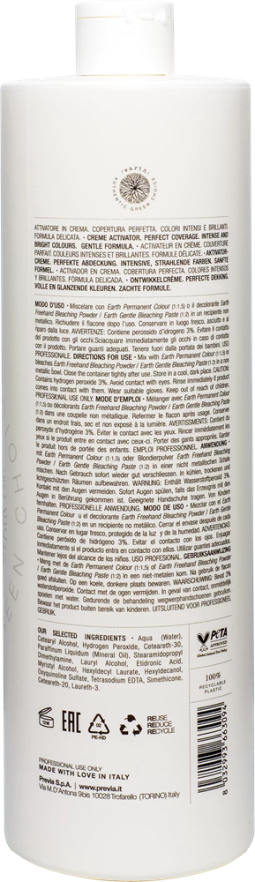 Previa EARTH  Крем-активатор 10VOL 3% 1000мл