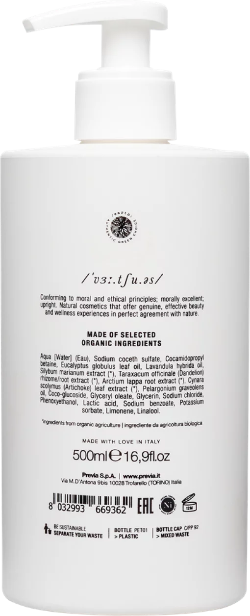 Previa VIRTUOUS Гель для душа успокаивающий освежающий 500мл