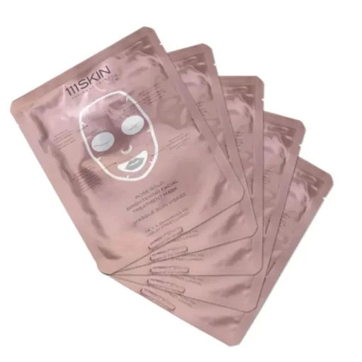 Осветительная маска с розовым золотом 111 SKIN Rose Gold Brightening Facial Treatment Mask Box, 5 шт