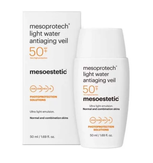 Зволожуюча анти-вікова вуаль SPF50+ Mesoestetic Mesoprotech Light Water Antiaging Veil, 50 мл