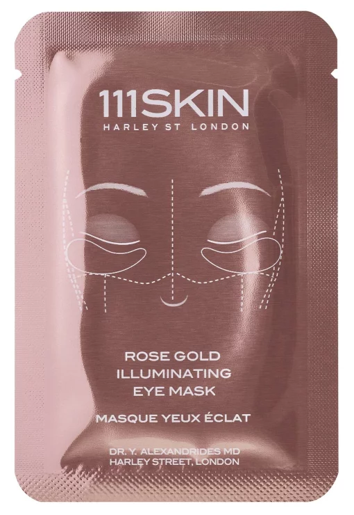 Патчі освітлюючі для шкіри навколо очей з рожевого золота 111 SKIN Rose Gold Illuminating Eye Mask Box, 8 шт