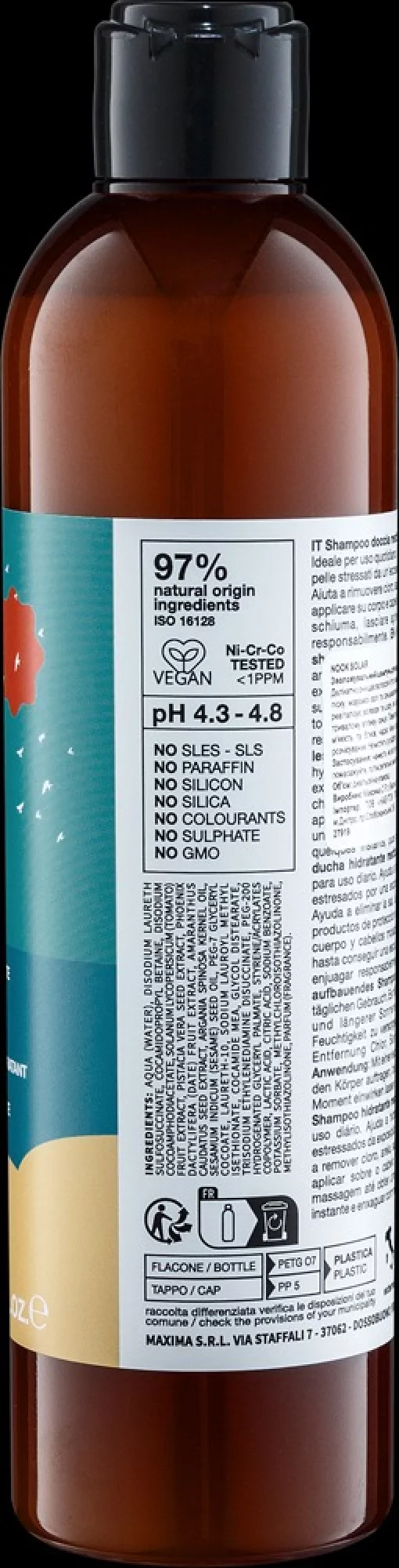 Увлажняющий шампунь для волос и тела NOOK SOLAR, 300 мл