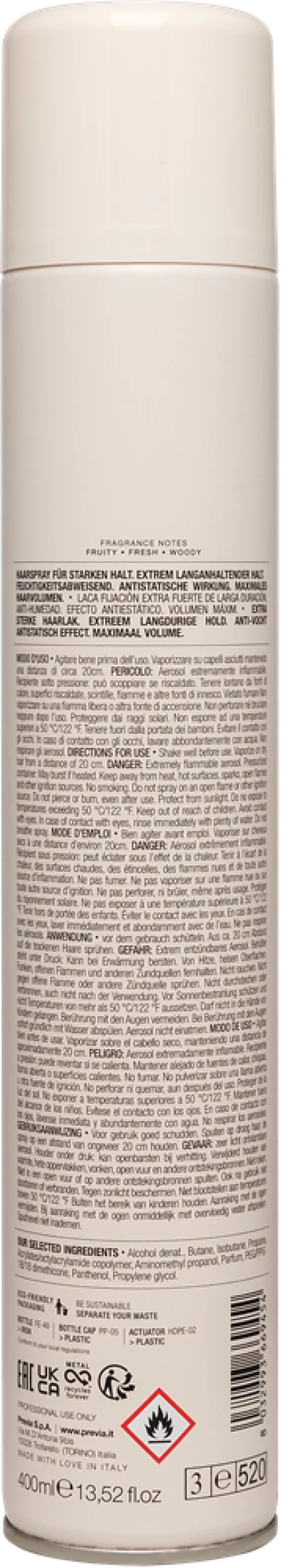 Previa STYLE&amp;FINISH Еко-спрей для волосся сильної фіксації 400мл