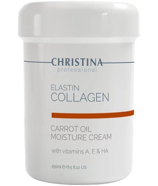 Зволожувальний крем для сухої шкіри Christina Elastin Collagen Carrot Cream with Vitamins A E &amp; HA 250 мл