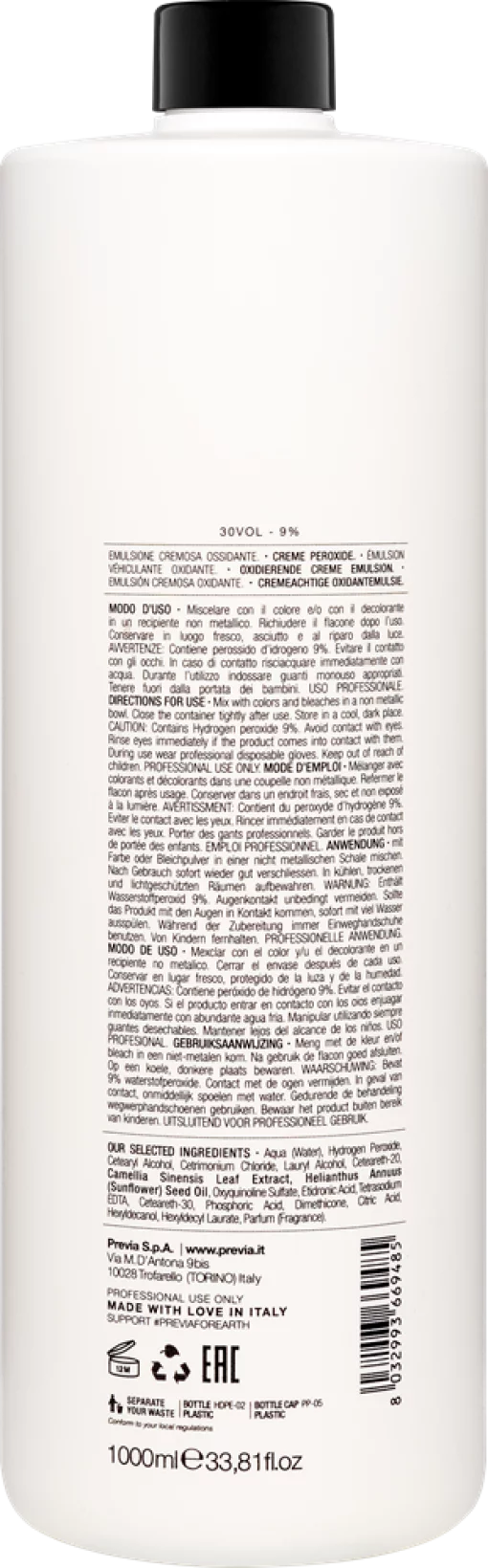 Previa prof. COLOUR Окислитель 30 VOL. 1000 мл