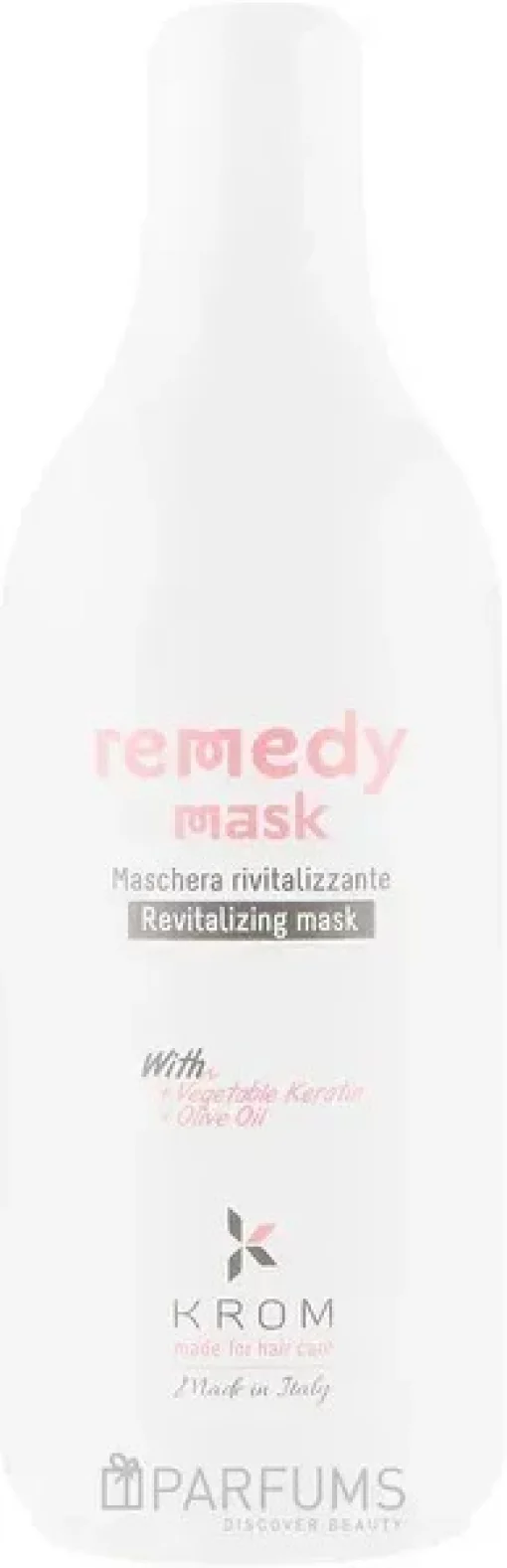 Восстанавливающая маска с растительным кератином и маслом оливы Krom Remedy Mask