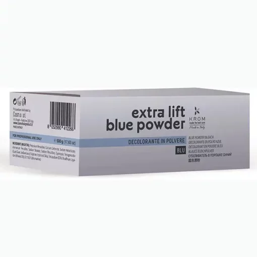 Пудра обесцвечивающая голубая KROM BLEACHES для волос, 500 г