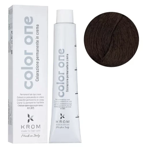 Стойкая крем-краска для волос Color One KROM, 5 exotic Светло-экзотический каштан, 100 мл