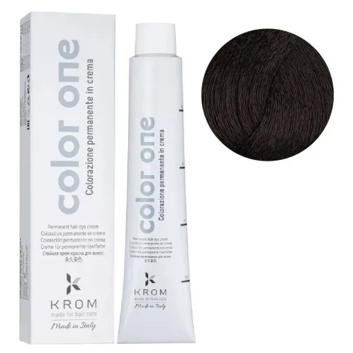 Стойкая крем-краска для волос Color One KROM, 5ni Глубокий светло-коричневый, 100 мл