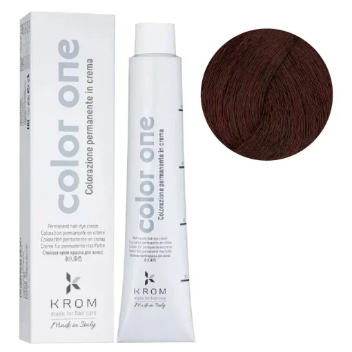 Стійка крем-фарба для волосся Color One KROM, 6/4 Темно-мідний блондин, 100 мл