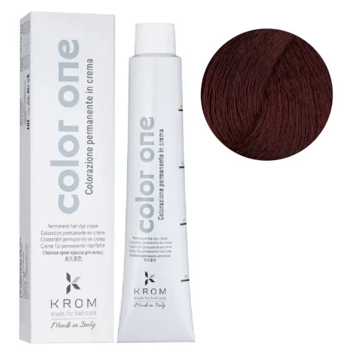 Стійка крем-фарба для волосся Color One KROM, 6/5 Махагоновий чорний блондин, 100 мл