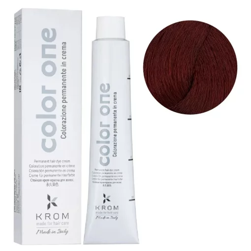 Стійка фарба для волосся Color One KROM, 6/66 Глибокий темний червоний блондин, 100 мл
