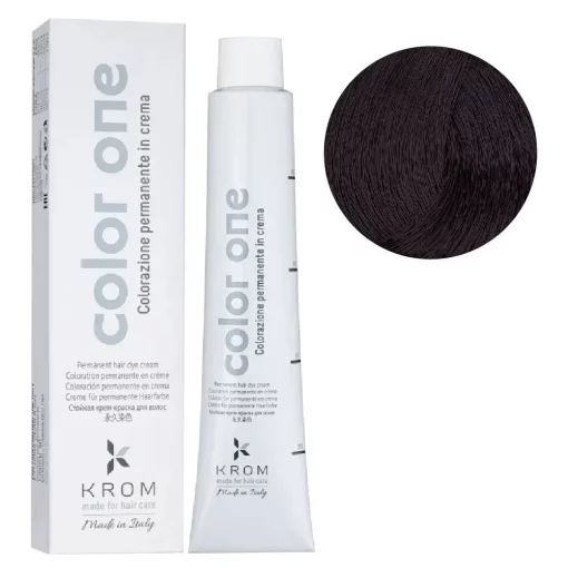 Стойкая крем-краска для волос Color One KROM, 6/77 Глубокий фиолетовый блондин, 100 мл