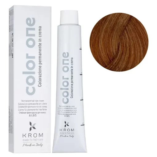 Стойкая крем-краска для волос Color One KROM, 8/43 Медно-золотистый светлый блондин, 100 мл