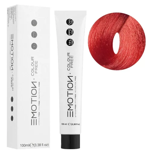 7/6 Стійка безаміачна крем-фарба для волосся KROM Emotion Colour Free - Блондин червоний, 100 мл