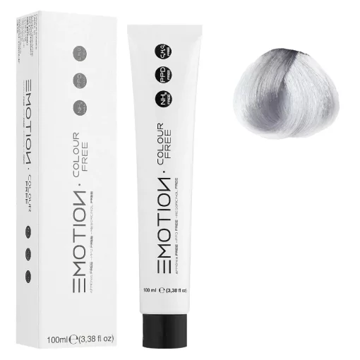 10/12 Стійка безаміачна крем-фарба для волосся KROM Emotion Colour Free - Екстра світлий блондин райдужно-попелястий, 100 мл