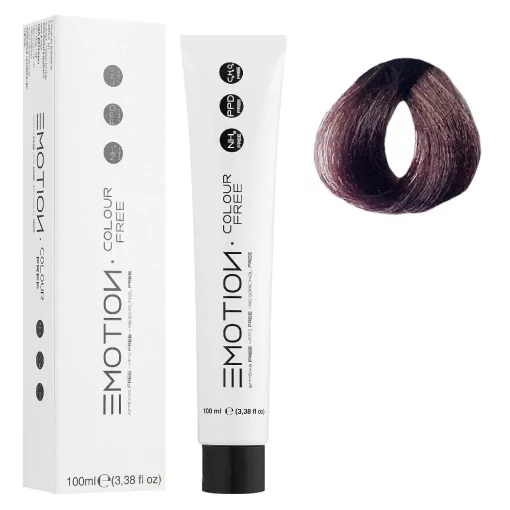 4/8 Стійка безаміачна крем-фарба для волосся KROM Emotion Colour Free - Коричневий фундук, 100 мл