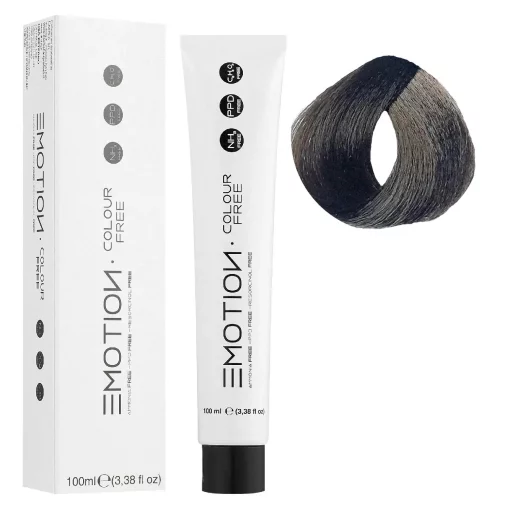5/01 Стойкая безаммиачная крем-краска для волос KROM Emotion Colour Free - Светло-коричневый перламутровый, 100 мл