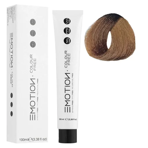 6/3 Стойкая безаммиачная крем-краска для волос KROM Emotion Colour Free - Темный золотой блондин, 100 мл