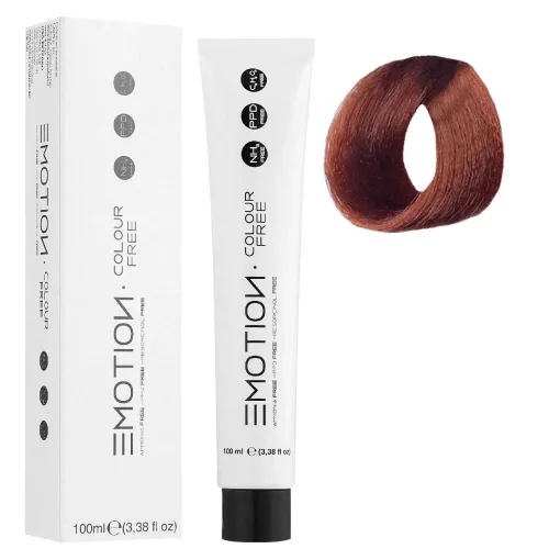 6/43 Стойкая безаммиачная крем-краска для волос KROM Emotion Colour Free - Темный блондин медно-золотой, 100 мл