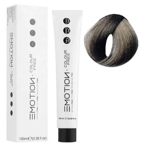 7/1 Стійка безаміачна крем-фарба для волосся KROM Emotion Colour Free - Попелястий блондин, 100 мл