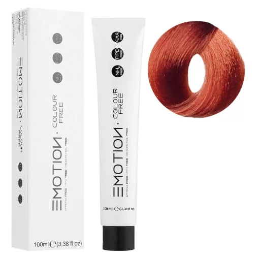8/44 Стойкая безаммиачная крем-краска для волос KROM Emotion Colour Free - Интенсивный светлый медный блондин, 100 мл