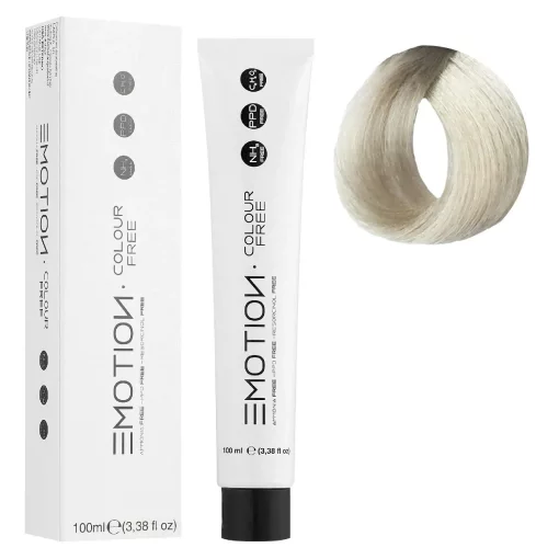 9/07 Стойкая безаммиачная крем-краска для волос KROM Emotion Colour Free - Очень светлый холодный блондин, 100 мл