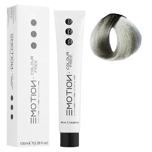 9/11 Стійка безаміачна крем-фарба для волосся KROM Emotion Colour Free - Інтенсивний попелястий дуже світлий блондин, 100 мл