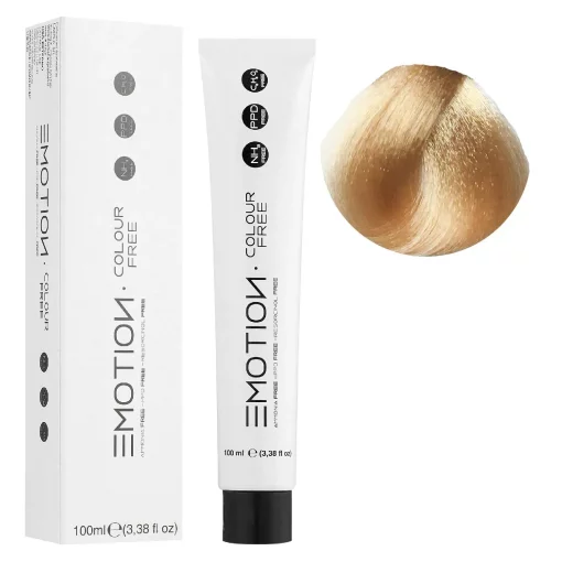 9/3 Стійка безаміачна крем-фарба для волосся KROM Emotion Colour Free - Дуже світлий золотий блондин, 100 мл
