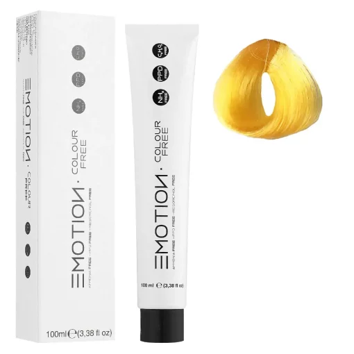 Желтый Стойкая безаммиачная крем-краска для волос KROM Emotion Colour Free, 100 мл