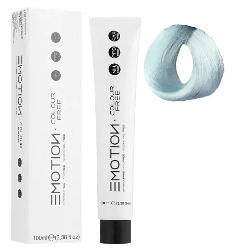 Срібний Стійка крем-фарба для волосся KROM Emotion Colour Free, 100 мл