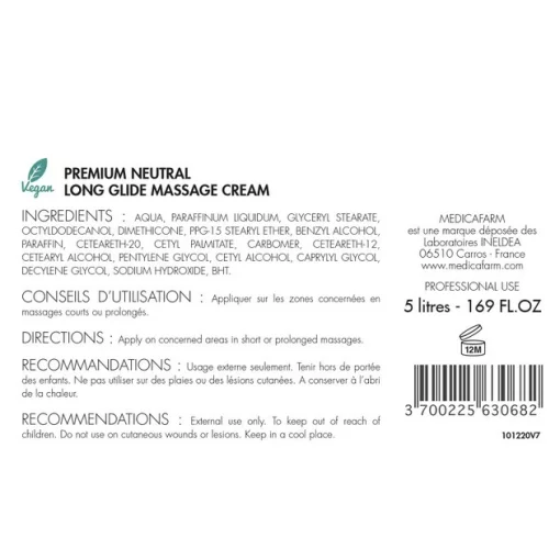 Крем масажний Medicafarm Нейтральний преміум довгого ковзання, 5 л