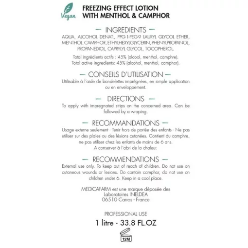 Лосьйон Medicafarm Кріо-К ментол та камфора заморожуючий, 1 л