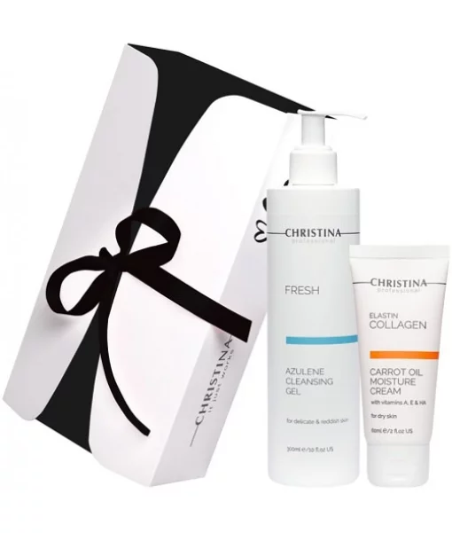 Подарочный набор Очищение и увлажнение для сухой кожи Christina Gift Box 300+60 мл