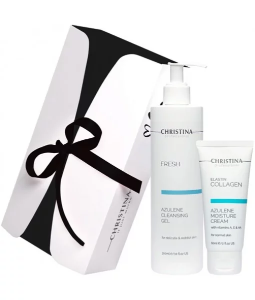 Подарунковий набір Очищення та зволоження для чутливої шкіри Christina Gift Box 300+60 мл