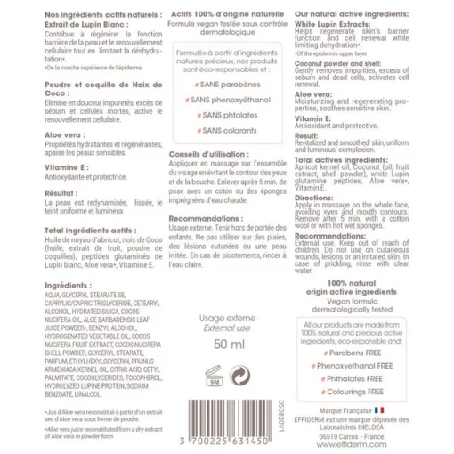 Скраб Effiderm для лица для глубокой очистки, 50 мл