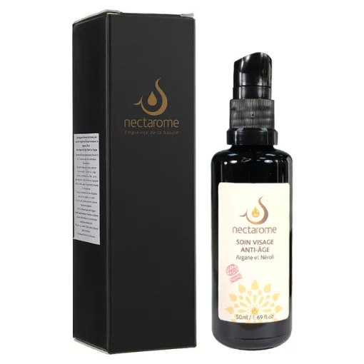 Догляд для обличчя проти зморшок Nectarome арганія, е.о. неролі та ладану Екосерт / Soin visage Anti-&acirc;ge Neroli et Argane, 50 мл