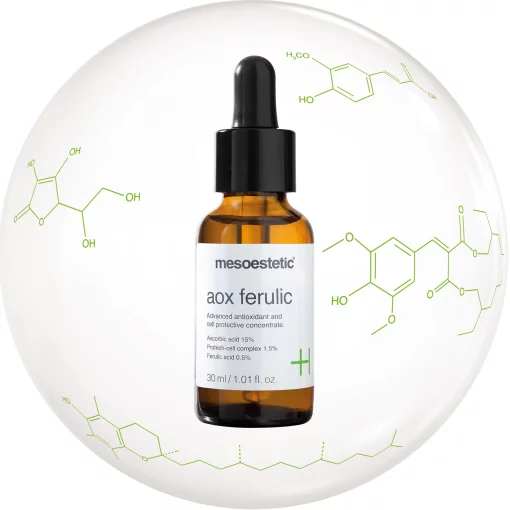 Антиоксидантная сыворотка с феруловой кислотой и витамином С Mesoestetic AOX Ferulic, 30 мл