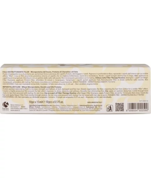 Відновлюючий філер-флюїд для волосся Barex Olioseta Oro Di Luce Repair Filler Fluid 15 мл