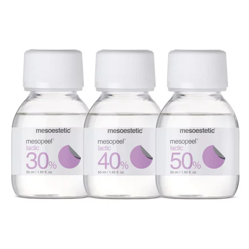 Поверхневий молочний пілінг + нейтралізатор Mesoestetic Lactic peel AL 30%/40%/50%, 50+50 мл