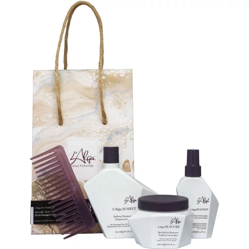 Набор для волос L&rsquo;Alga Luxury Seawe (Шампунь 250мл +Маска 250мл +Спрей 100мл +Гребень)