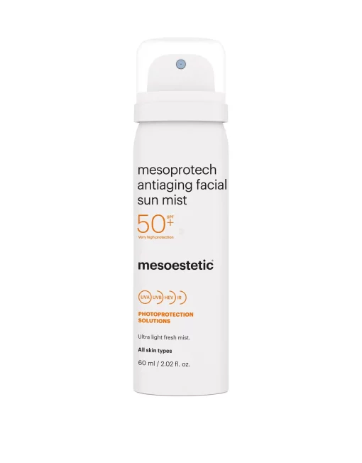 Солнцезащитный спрей для лица с антивозрастным эффектом SPF 50+ Mesoestetic Antiaging facial sun mist, 60 мл
