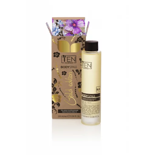 Шовковисте СПА масло для обличчя, тіла та волосся (ліміт.упак.) TEN Body Space gold edition multi function silky oil, 100 мл